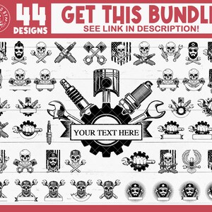 Spark Plug Svg, Mechanic Logo, Mechanic Svg, Motorcycle Repair Svg, Car Repair Svg, Engine Svg, Garage Svg, Shop Svg, Hot Rod Svg, Cut File image 2