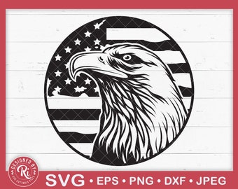 American Eagle Svg, Bald Eagle Svg, American Flag Svg, Patriotic Svg, Eagle Head Svg, Patriotic Eagle Svg, United States Svg, 4th of July