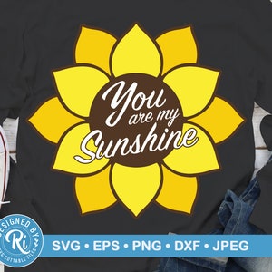 You Are My Sunshine Svg Sunflower Svg Summer Vibes Svg - Etsy