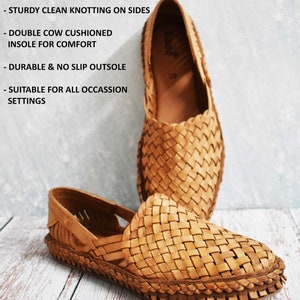 Tan Beige Leather Huarache Sandal for Him: Traditional Craftsmanship
