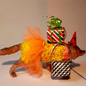 Birthday party decoration Hyena and black panther with la costa outfit, art, painted animals. Gift voucher packaging