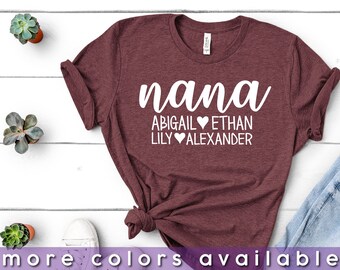 Nana Mimi Gigi Shirts - Grandma Grandmother Shirt - Tee Gift Custom Nana Shirt -Nana Gift Christmas -Nana Gift Christmas -