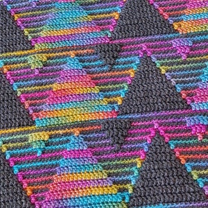 Mosaic afghan/blanket pattern  Behind The Mountains. Chart. Perfect gender neutral gift for mother/father, daughter/son