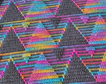 Mosaic Crochet Blanket Pattern: Behind The Mountains Chart (PDF)