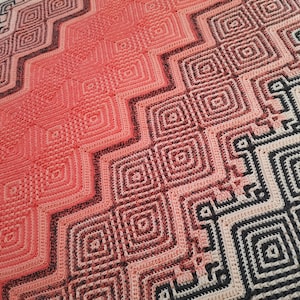 Chevron Mosaic Crochet Blanket Pattern: Medieval Tales (PDF Pattern)