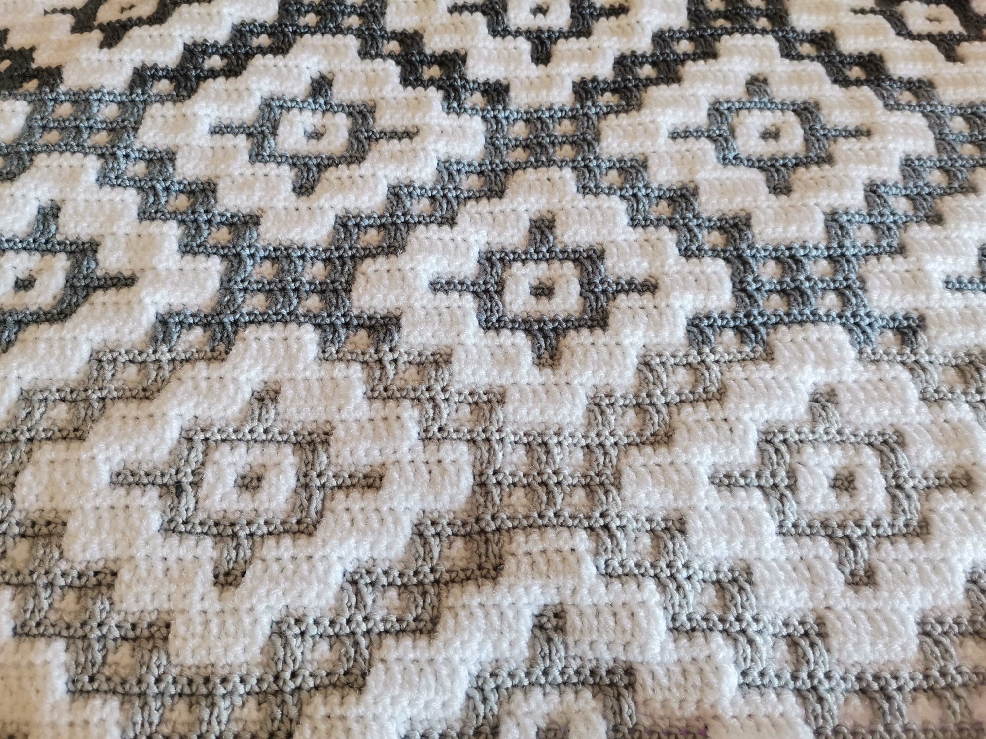 Inset Mosaic Crochet Pattern DANCING MOSAIC DIAMONDS. Chart. Etsy