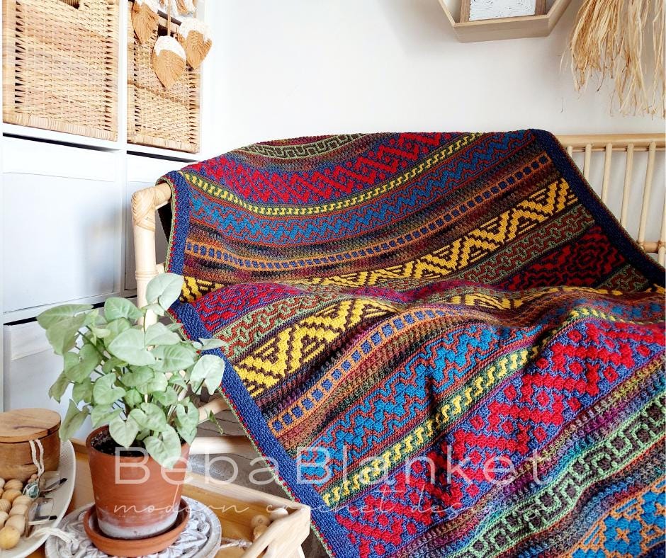 22 Crochet Mosaic Charts with Mandalas, Candy Corn, Dragon Scales, and Cats 9 Mosaic IN Marrakesh: Overlay Mosaic Crochet Blanket
