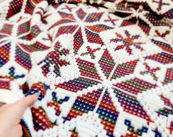 Overlay mosaic crochet afghan/blanket pattern Christmassy Mood. Charts and written patterns