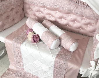 dusty rose crib bedding