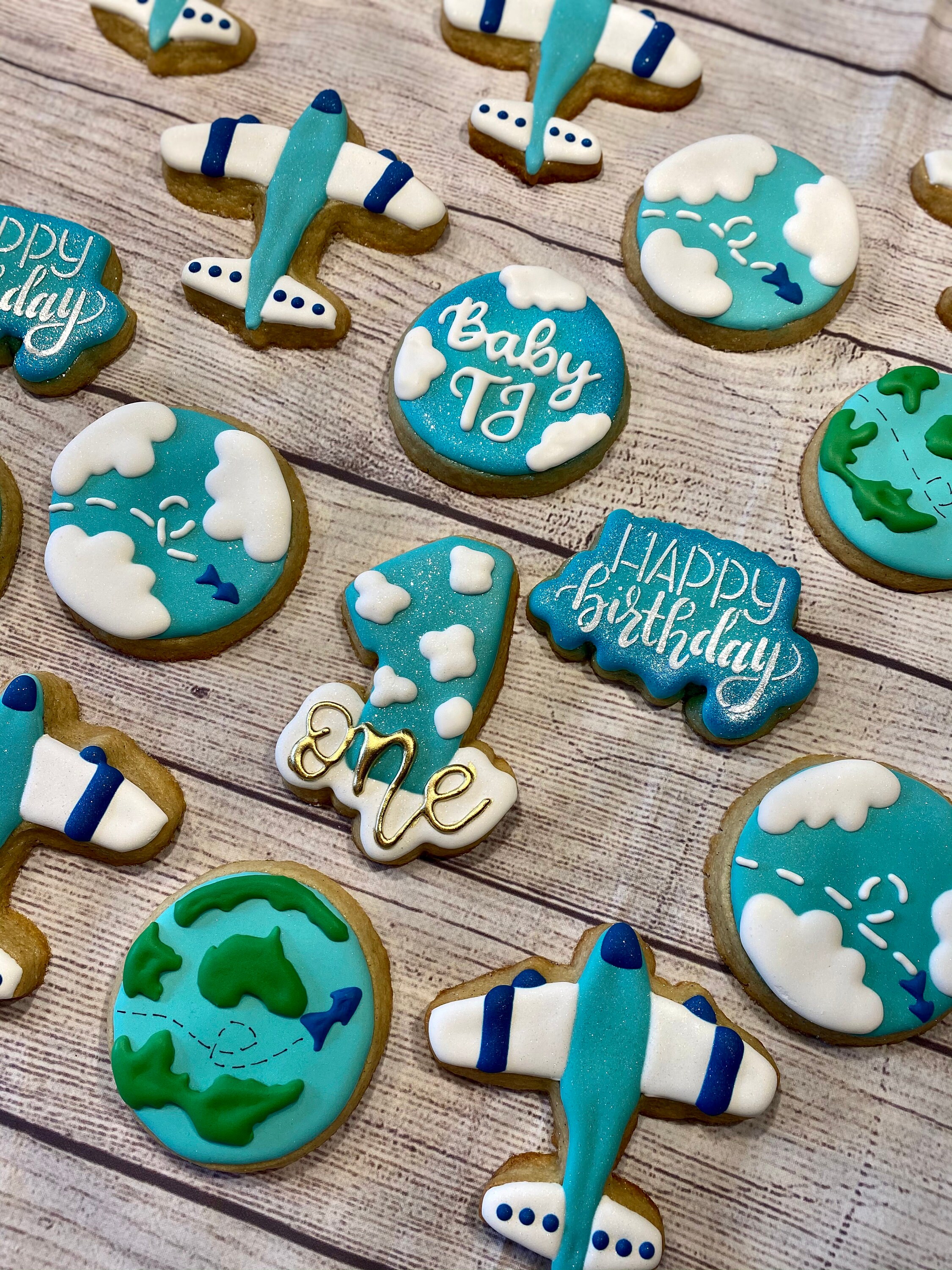 12 Airplane/Aviation Theme Cookies Etsy