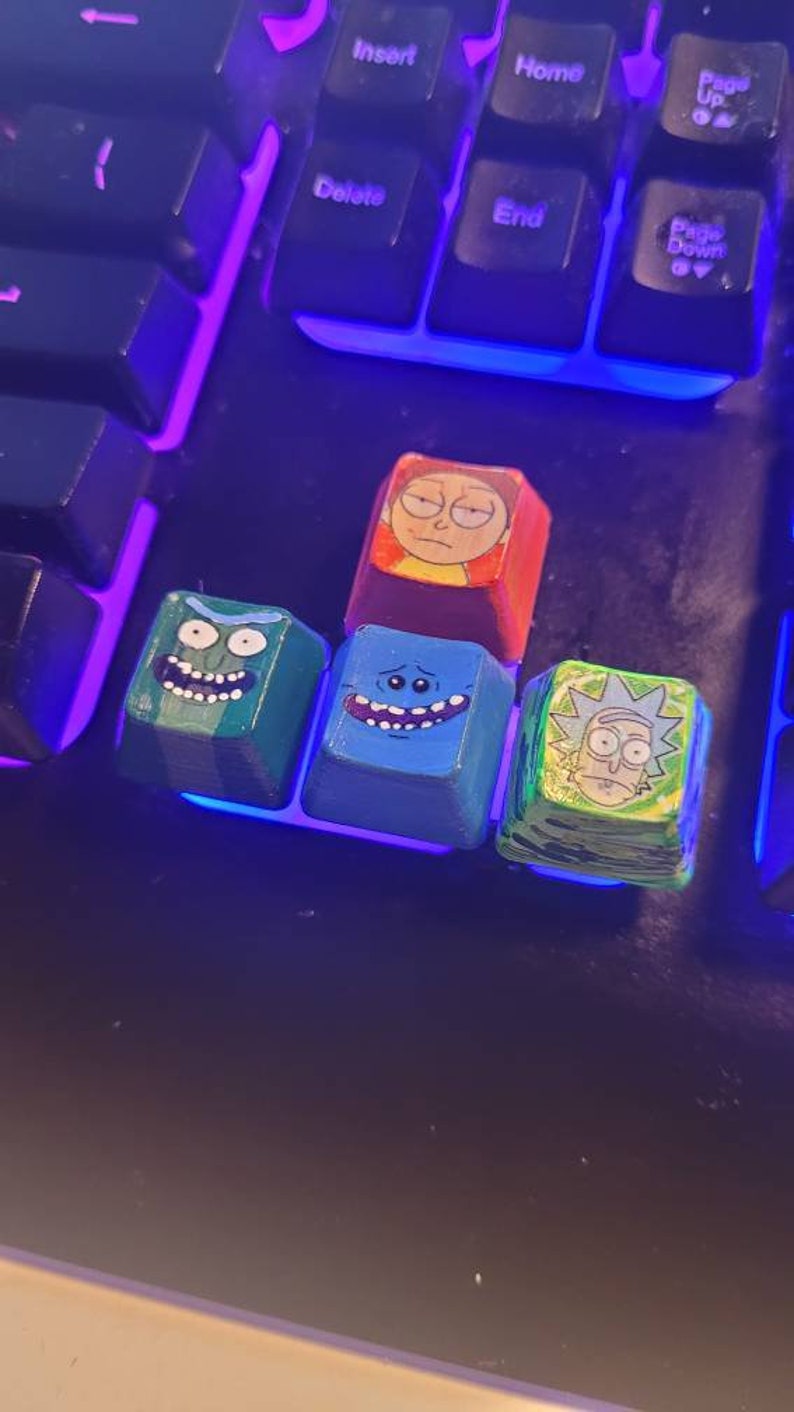 Mechanical Keyboard With Custom Keycaps Great Christmas Etsy