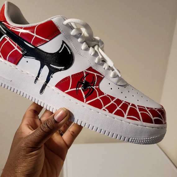 Buy Wholesale China Women's Air Force 1 Spider-man Spider Print Custom Shoes  & Sneakers For Women at USD 25