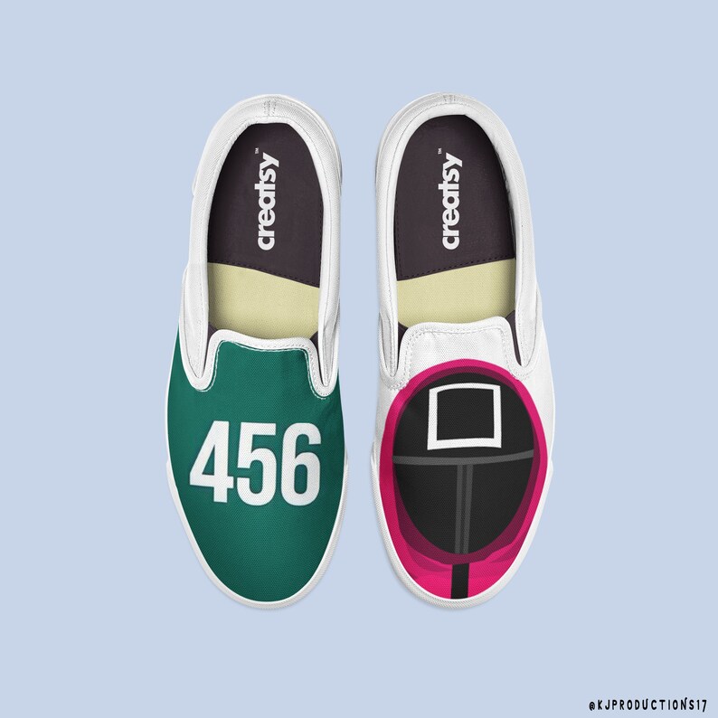 Squid Game Customs Handpainted AF1 Low Shoe Van's Etsy