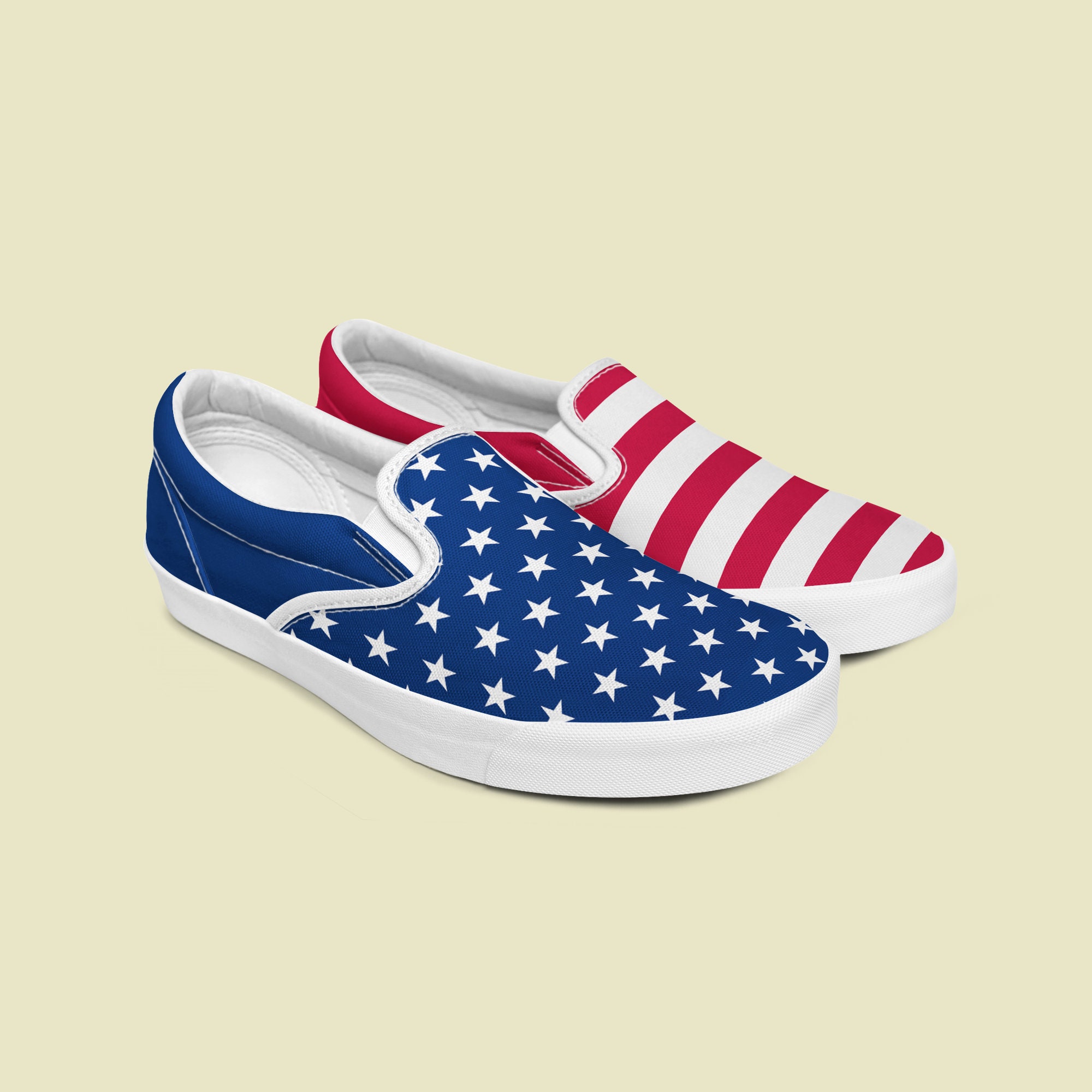American Flag Custom Van's Etsy