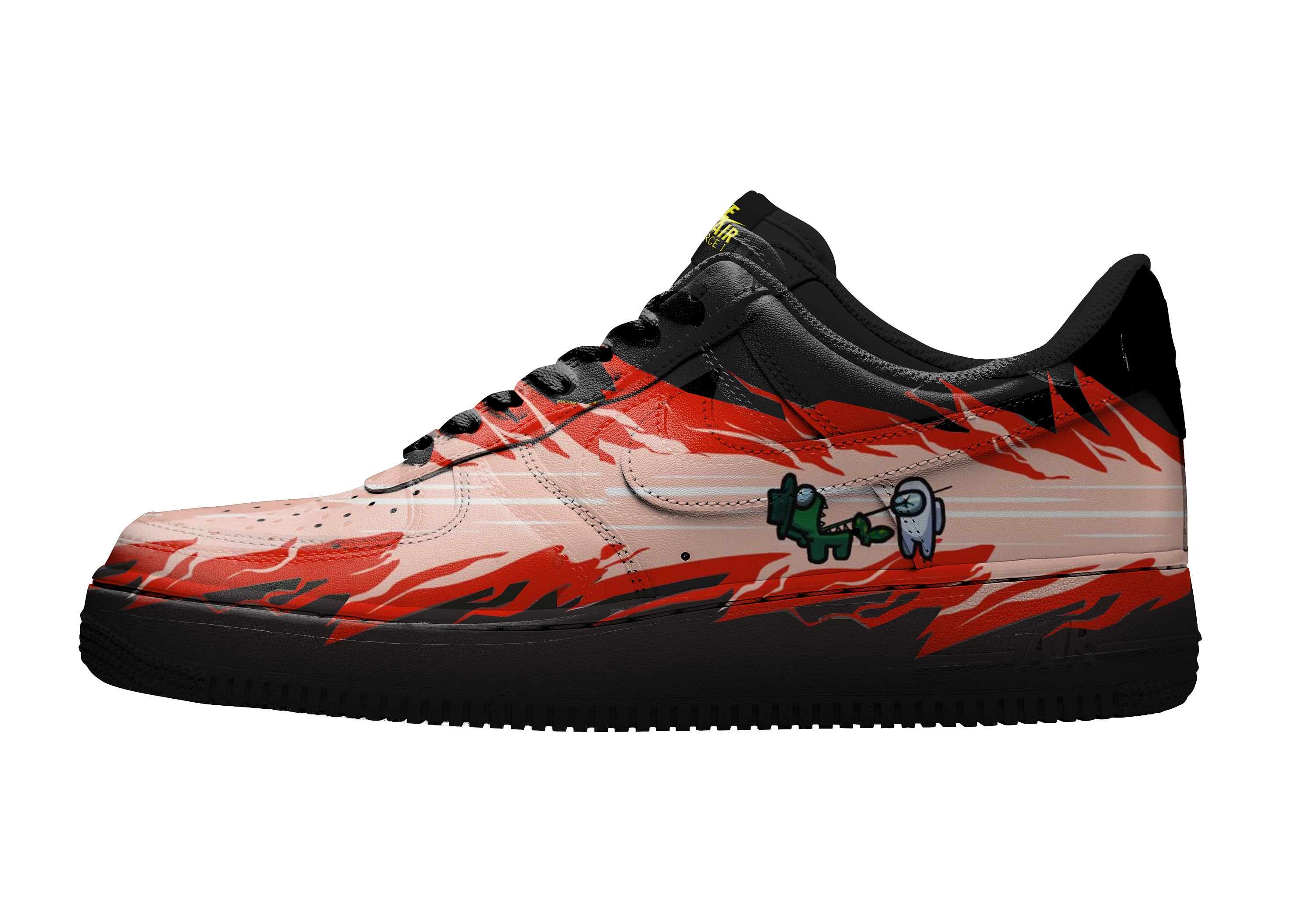 Weed Custom Nike Air Force 1 Shoes White Low - Bandana Fever