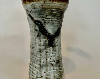 Ceramic birch tree vase, stoneware birch vase, birch bark vase, small vase, rustic vase