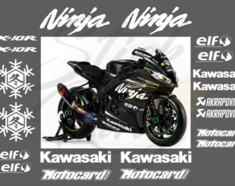 ZX6R Ninja reflective white complete decals stickers graphics emblems labels 636