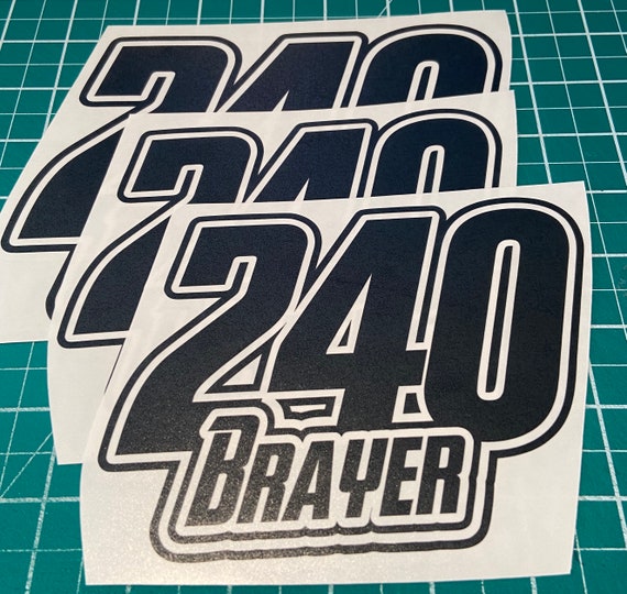 3 X Custom Racing Numbers - Vinyl Stickers / Decals