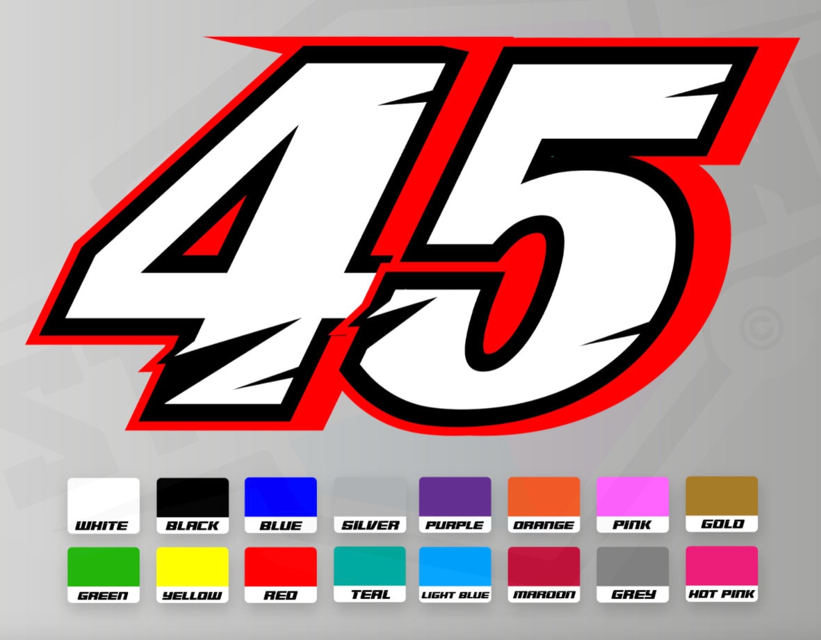 Nascar Number Decals