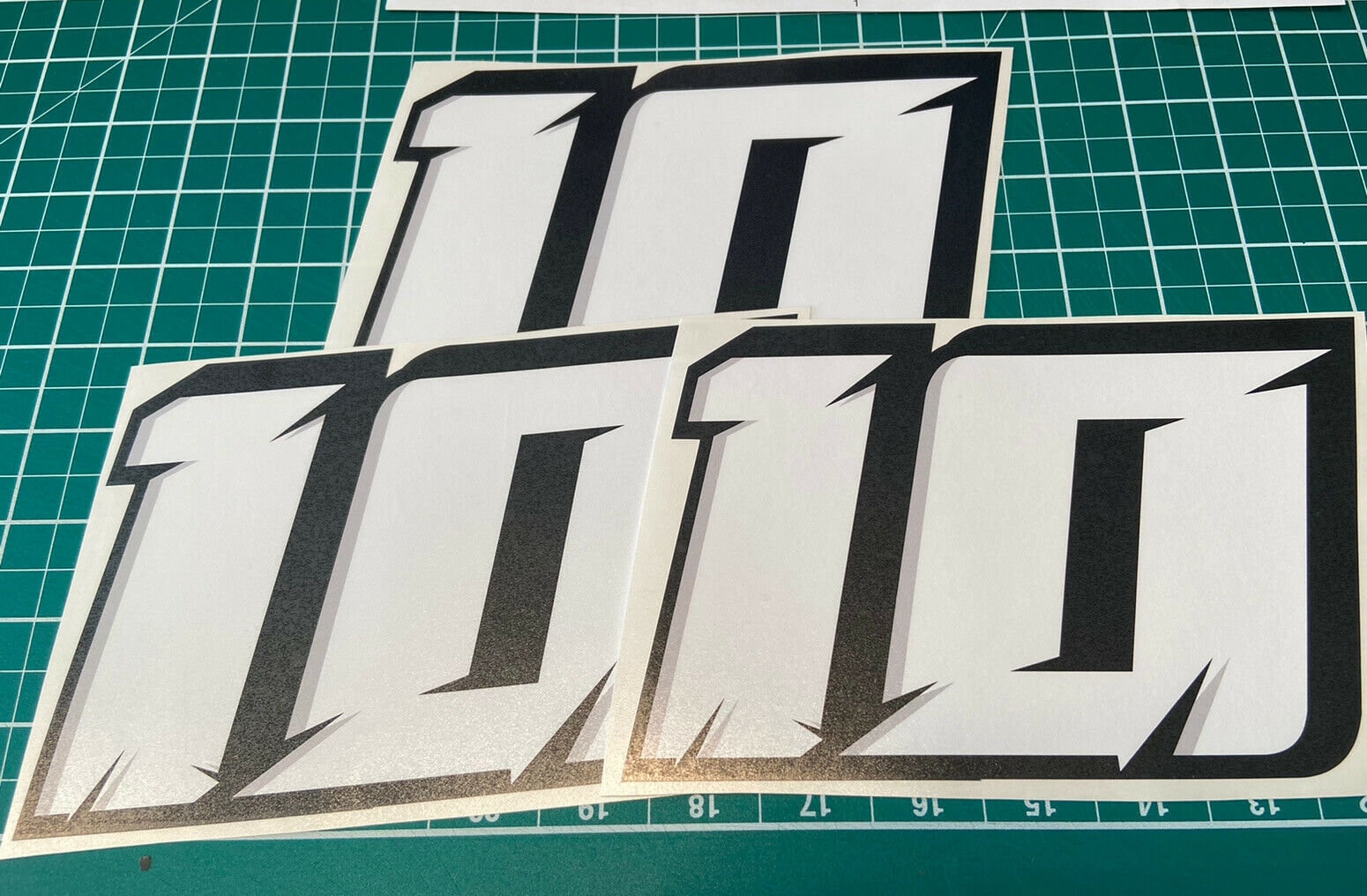 3 pcs Racing Custom Number Stickers Letter Die Cut Vinyl Decals S07