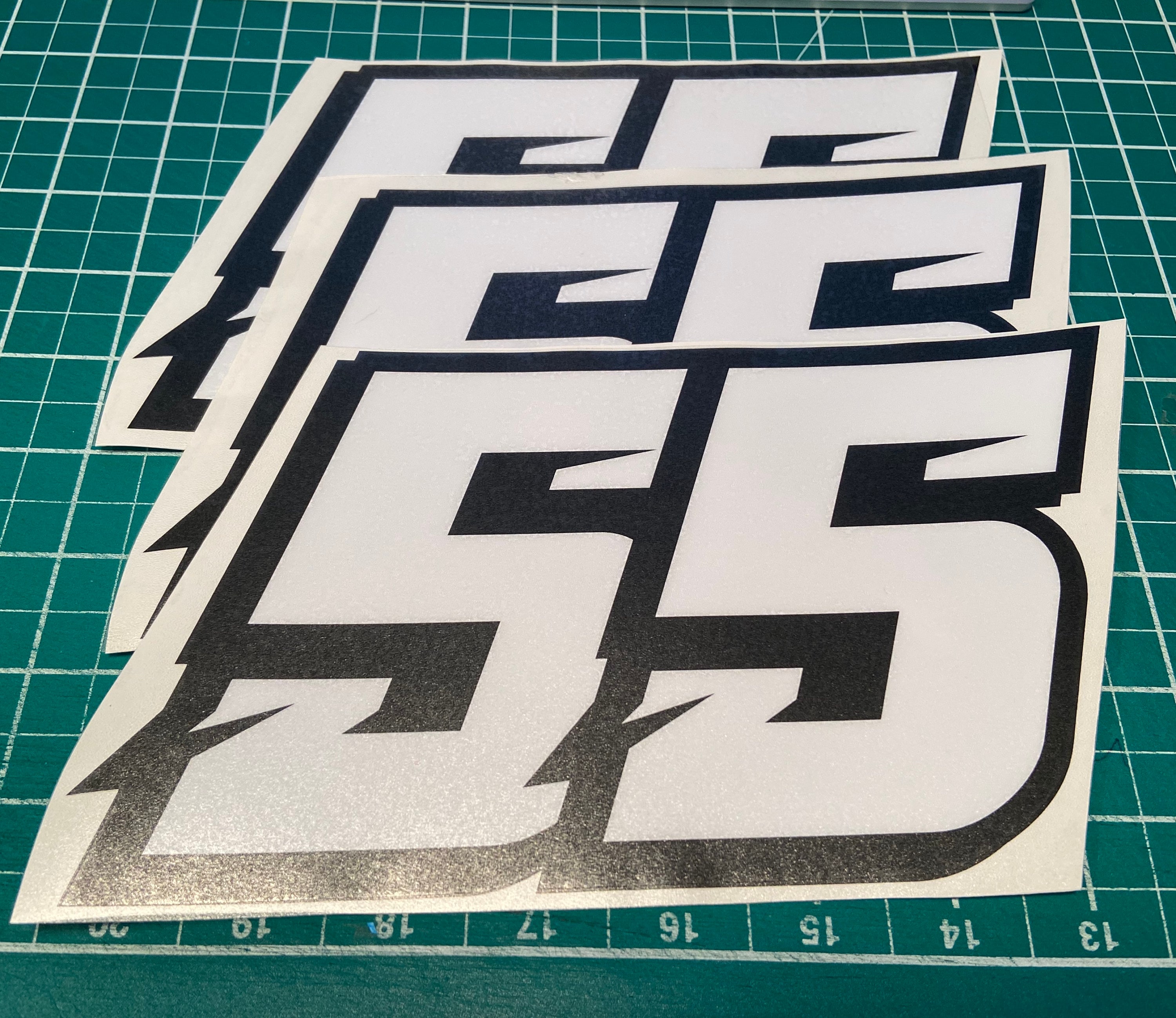 Fast Free Shipping 2 X Start Numbers Racing Sticker Motorbike Car