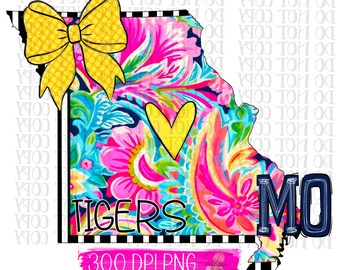 Missouri PNG, Mizzou PNG, druckbare PNG, Sublimation PNG, DTF PNG