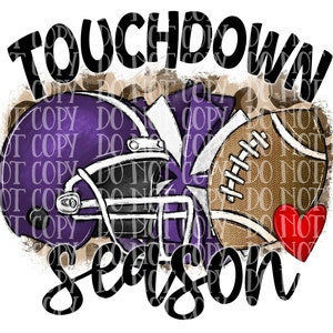 Touchdown season PNG,Sublimation design, purple football, Football shirt design png, Football sublimation, Football season png