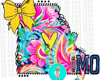 Preppy Missouri Png, Mizzou Png, druckbare PNG, Sublimation Png, DTF Png