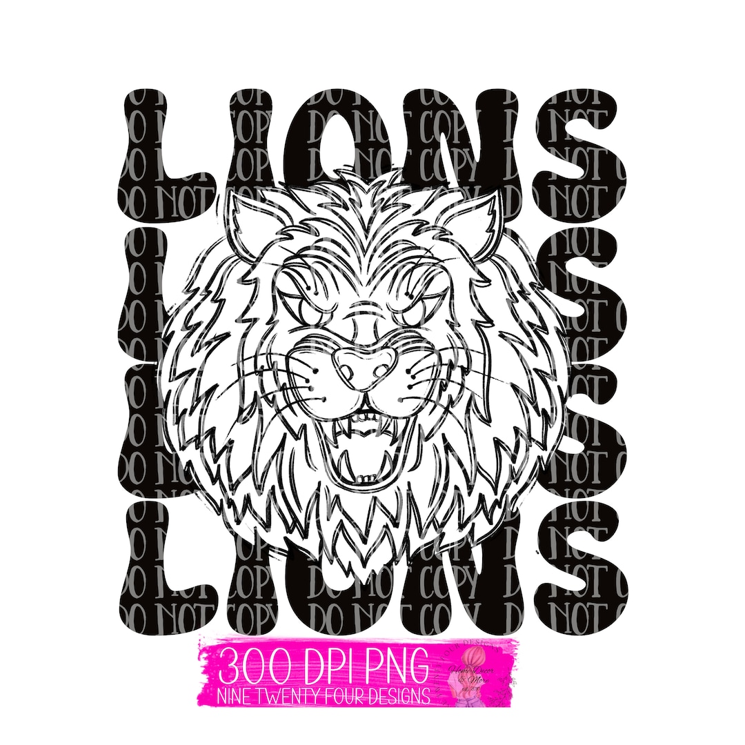 Lions Spirit Png, Lions Spirit Wear Png, Sublimation Png, Printable Png ...