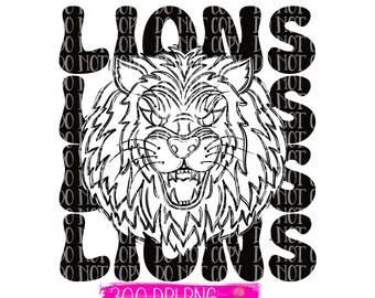 Lions Spirit png, Lions spirit wear png, sublimation png, printable png