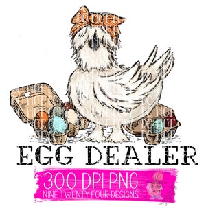 Local Egg Dealer, silkie chicken, sublimation print, chicken png