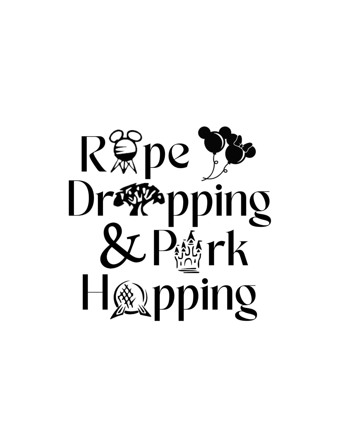 Rope Dropping & Park Hopping // Epcot Shirt // Wdw Shirt // Etsy