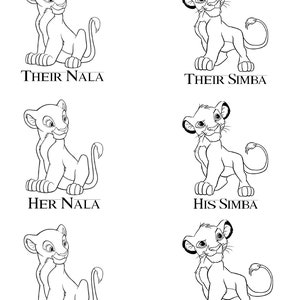 LGBTQ+ lion king //Couples Shirts // Their His Her Simba // their his her Nala // epcot // wdw Couple shirts // lgbtq+ // SVG PNG pdf