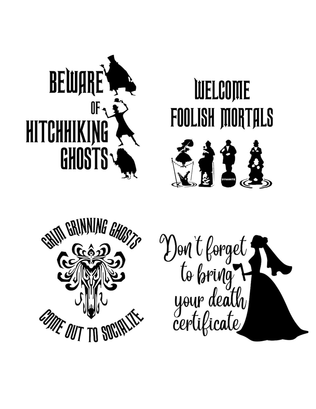 Haunted Mansion Bundle // Beware of Hitchhiking Ghosts // Constance ...