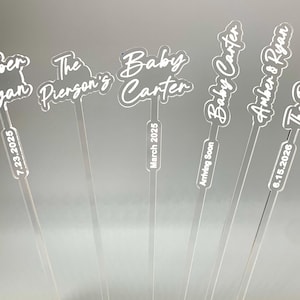 Custom Acrylic Drink Stirrers: Personalized Wedding Decor