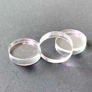 100 - 7/8&quot; Clear Acrylic Circles, Clear Acrylic Discs, Plexiglass Circles, Round Blanks, 1/4&quot; Thick Rounds