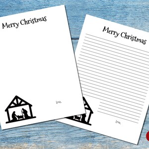 Nativity Christmas Stationary printable - Etsy