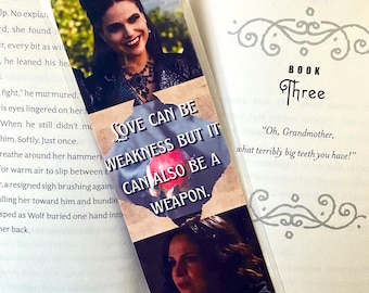 Once Upon A Time Inspired Bookmark// Regina Mills OUAT Bookmark// Evil Queen OUAT Bookmark// Custom Laminated Bookmark