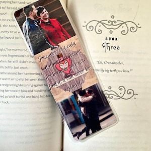 Once Upon A Time Inspired Bookmark// Snow & Charming OUAT Bookmark// Custom Laminated Bookmark