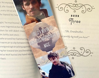 Once Upon A Time Inspired Bookmark// Hook OUAT Bookmark// Custom Laminated Bookmark