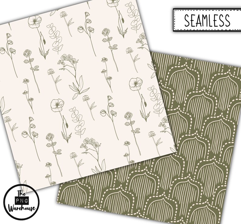 MODERN BOHO Seamless Digital Paper Pack 12 Jpegs Instant | Etsy