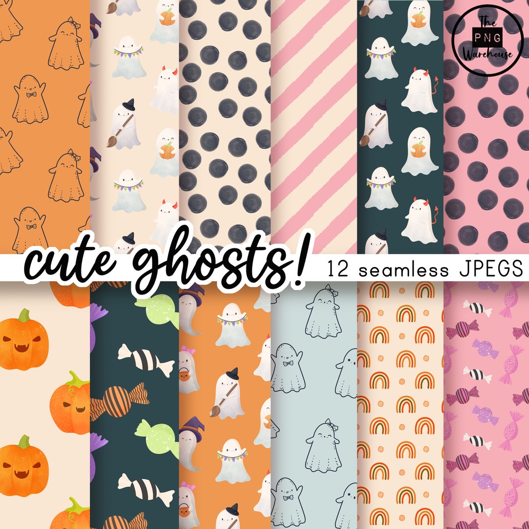 SPOOKY GHOSTS - Digital Paper Pack - 12 Jpegs - Instant Download ...