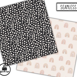 NEUTRAL BOHO PATTERNS Digital Paper Pack - 12 Jpegs - Instant Download ...