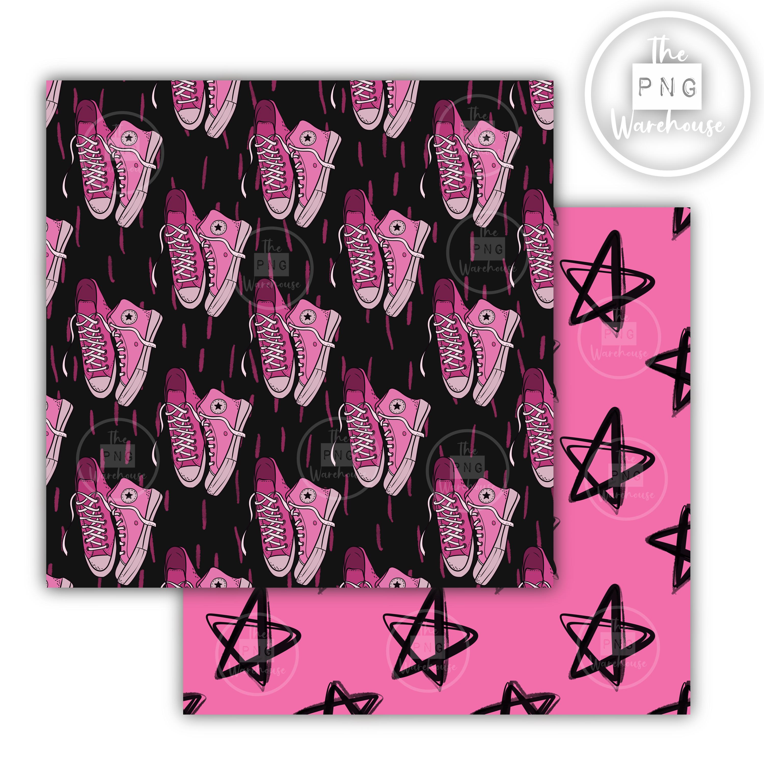 Pop Punk Princess Digital Paper Pack | 12 Seamless Patterns | Black ...