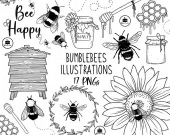 2 Cute Bumblebees Bumblebee Bumble Bee Bees Clipart, PNG 300 Dpi