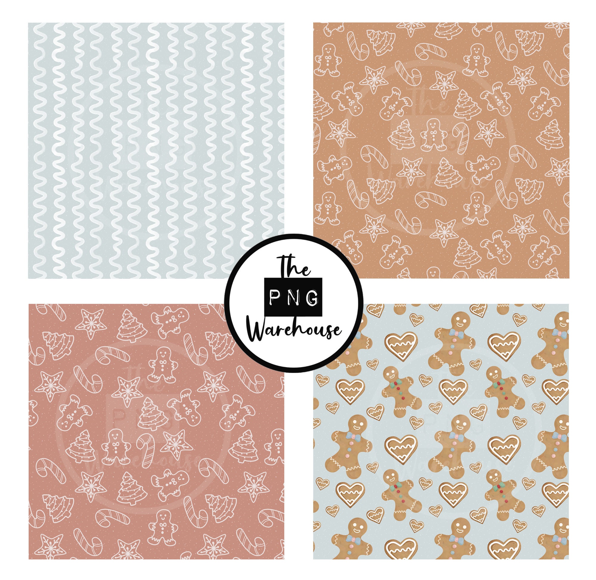 GINGERBREAD - Digital Paper Pack - 12 Jpegs - Instant Download - 300dpi ...