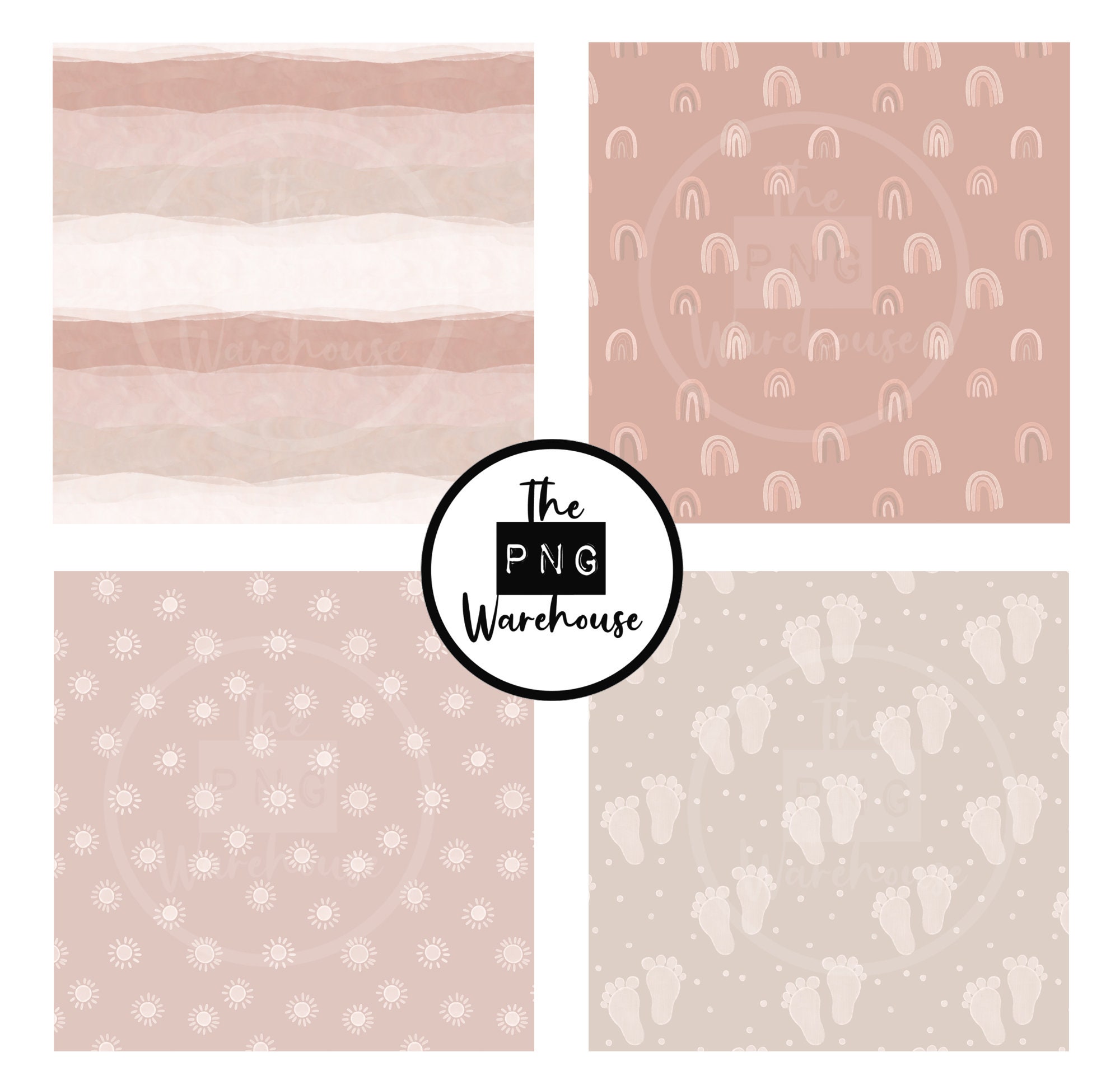 ブラタモリ本12巻セット　ステッカー一部付き NEUTRAL BABY SHOWER - Digital Paper Pack - 12 Jpegs