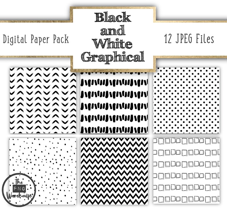 black-and-white-graphical-digital-paper-pack-12-jpegs-etsy-uk