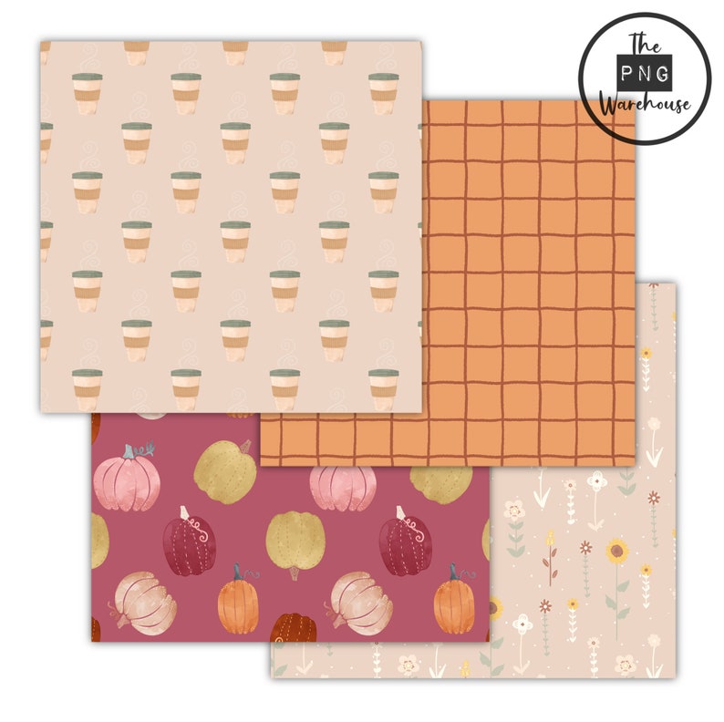 AUTUMN SPICE - Digital Paper Pack - 12 Jpegs - Instant Download ...