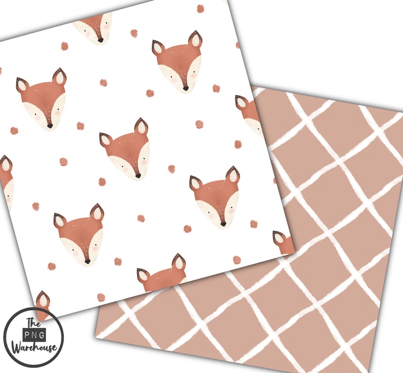 FOX SEAMLESS PATTERNS - Digital Paper Pack - 12 Jpegs - Instant ...